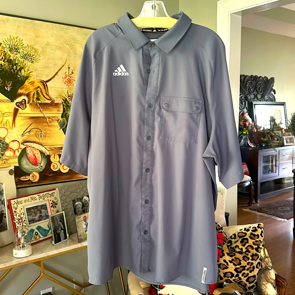 Men’s adidas performance button up shirt